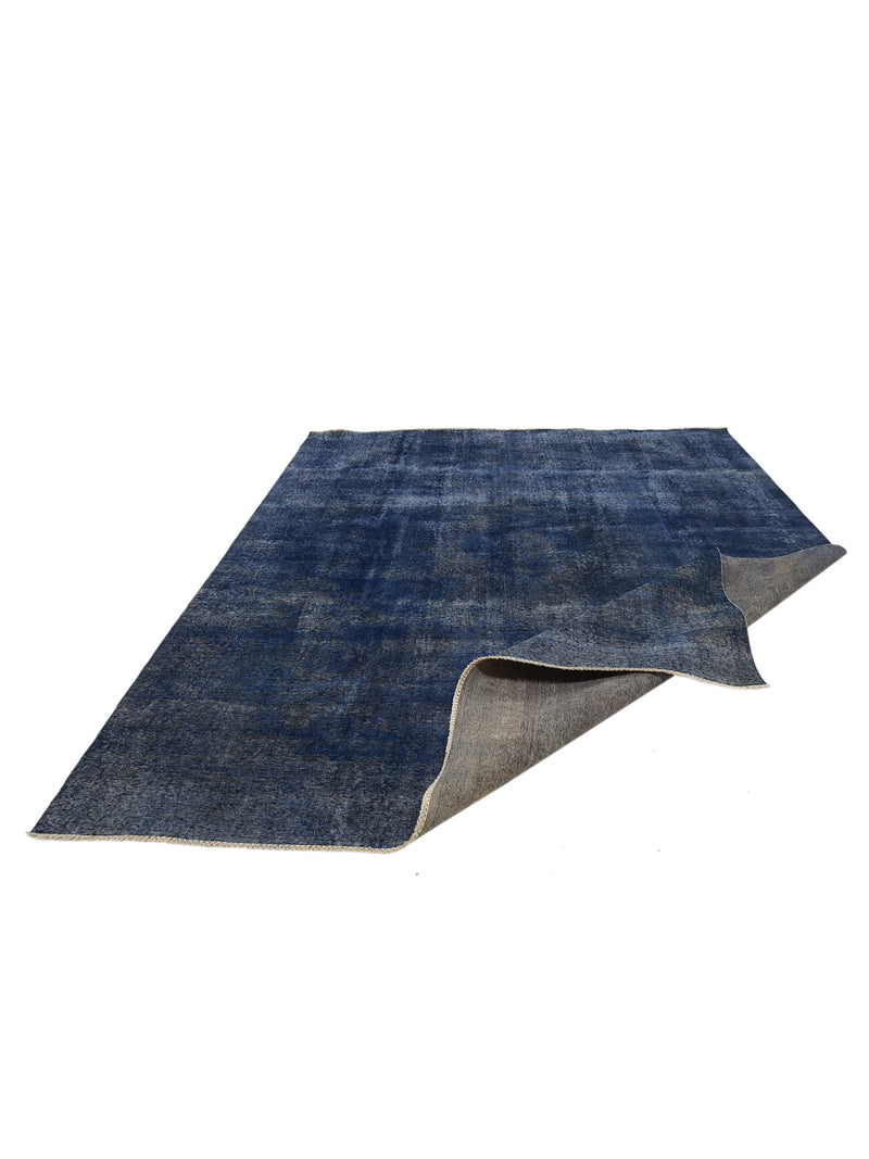Pacific Overdyed 41583 Navy Navy Transitional Hand Knotted Rug