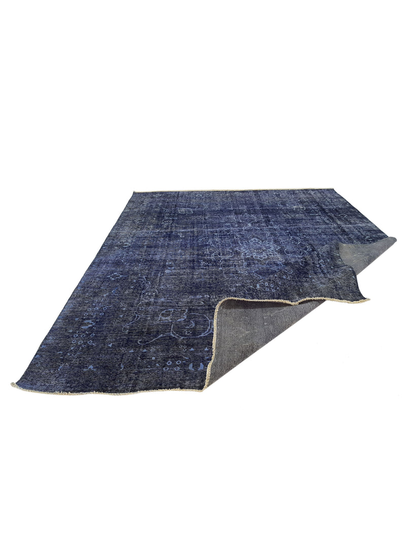 Pacific Overdyed 41630 Navy Navy Transitional Hand Knotted Rug