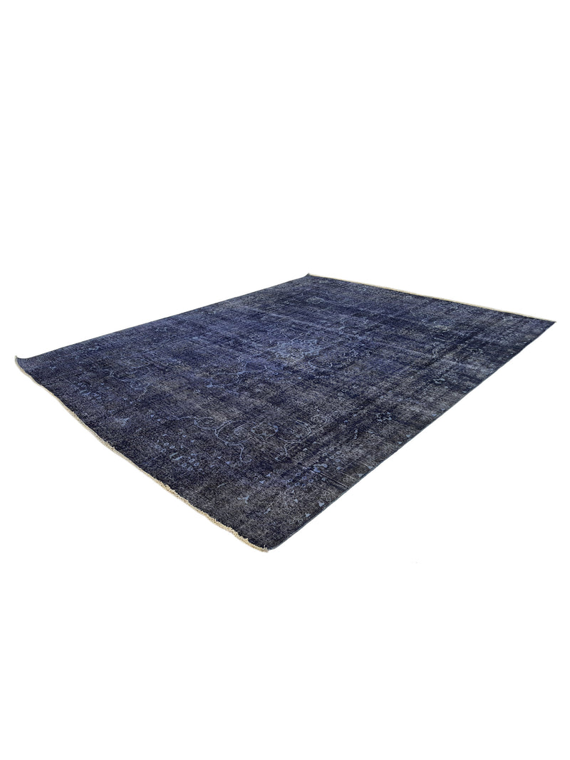 Pacific Overdyed 41630 Navy Navy Transitional Hand Knotted Rug