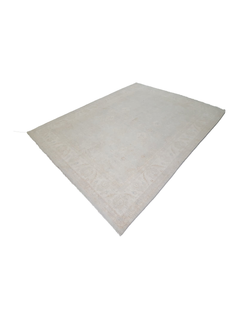 Pacific Ziegler 41661 Teal Ivory Transitional Hand Knotted Rug