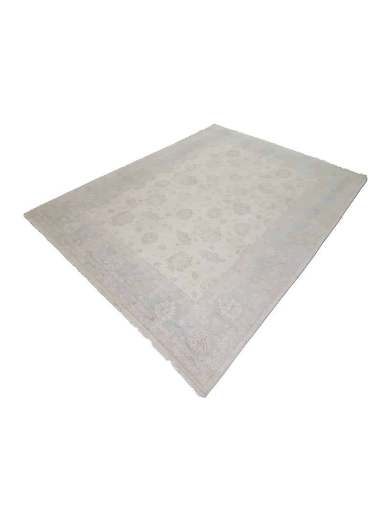 Pacific Ziegler 41665 Beige Aqua Transitional Hand Knotted Rug