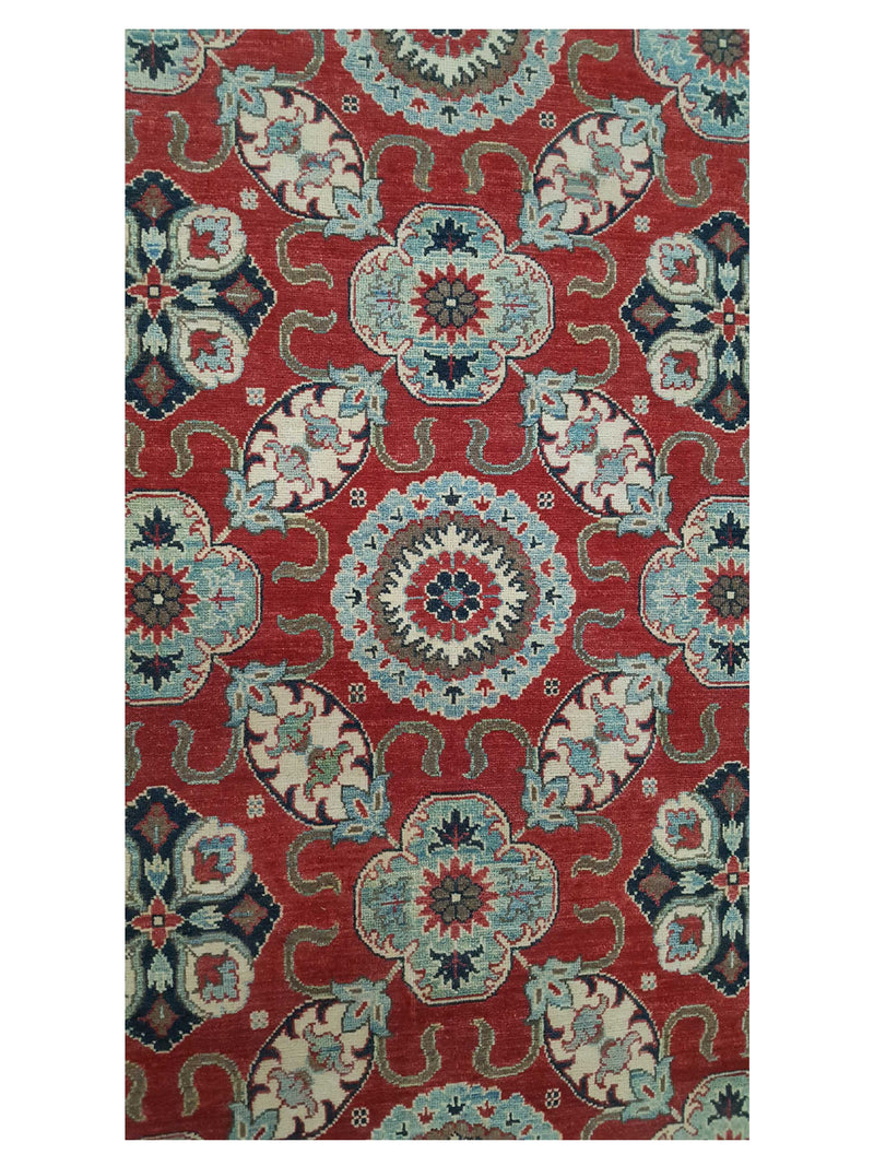 Pacific Kazak 41707 Red Ivory Traditional Hand Knotted Rug