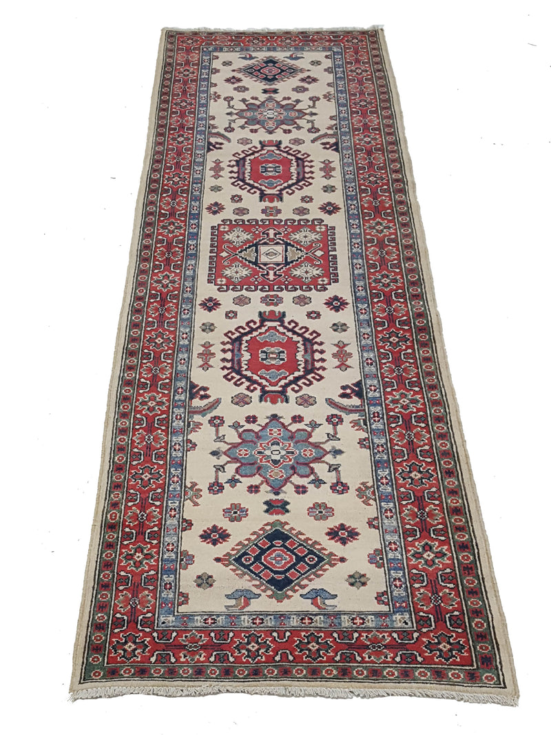 Pacific Kazak 41719 Ivory Red Traditional Hand Knotted Rug