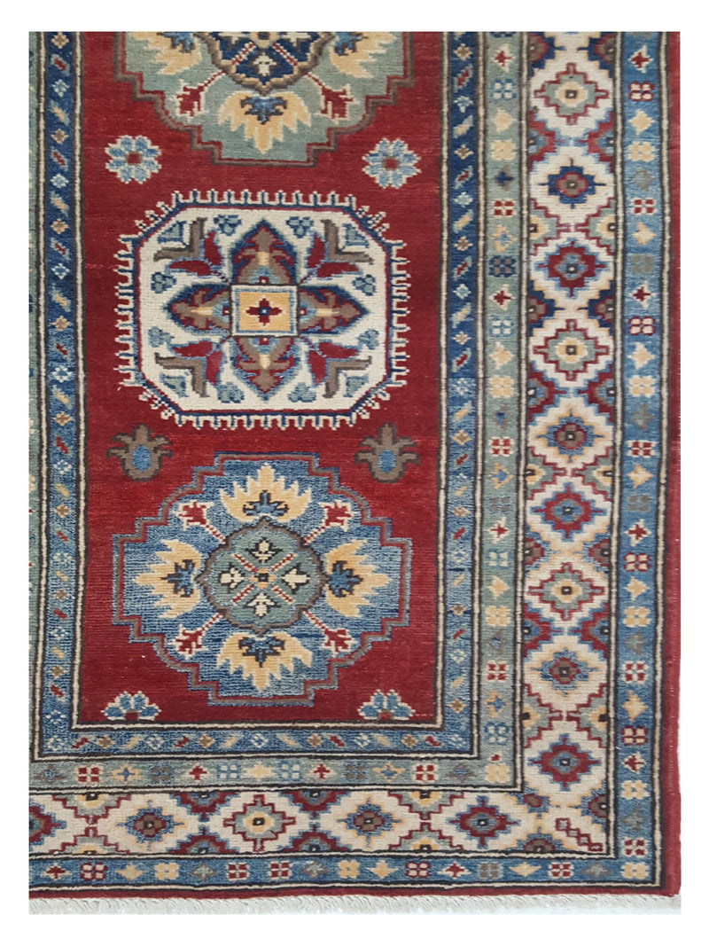 Pacific Kazak 41722 Red Ivory Traditional Hand Knotted Rug