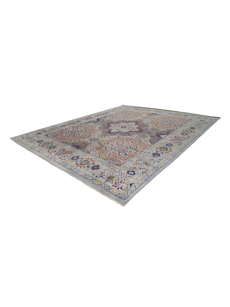 Pacific Soft Melody 41726 Grey Multi Traditional Hand Knotted Rug