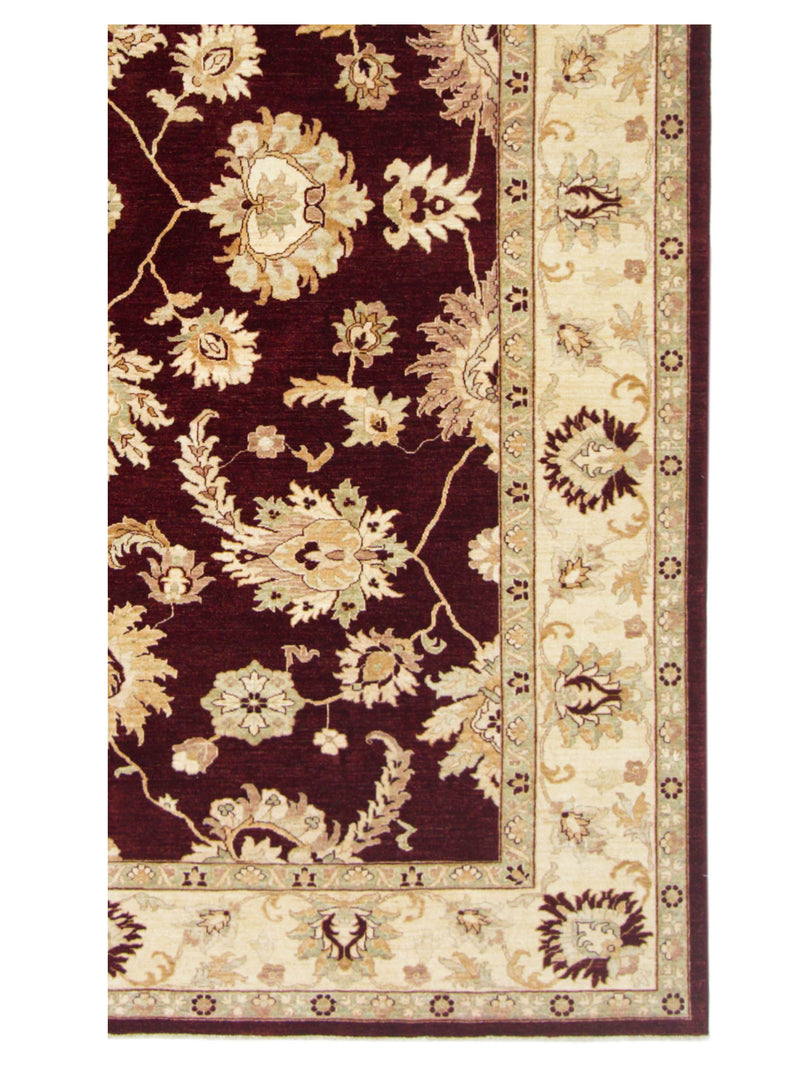 Pacific Ziegler 41739 Burgundy Beige Traditional Hand Knotted Rug