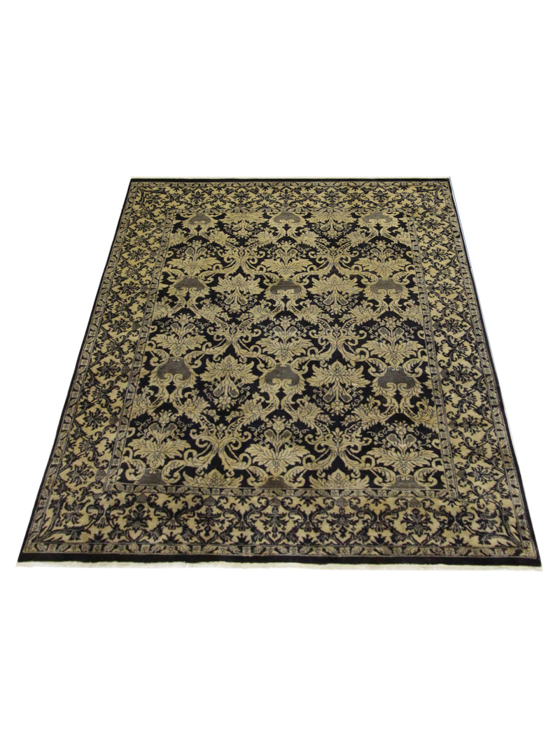 Pacific Ta Royal TA-41740 Black Beige Traditional Hand Knotted Rug