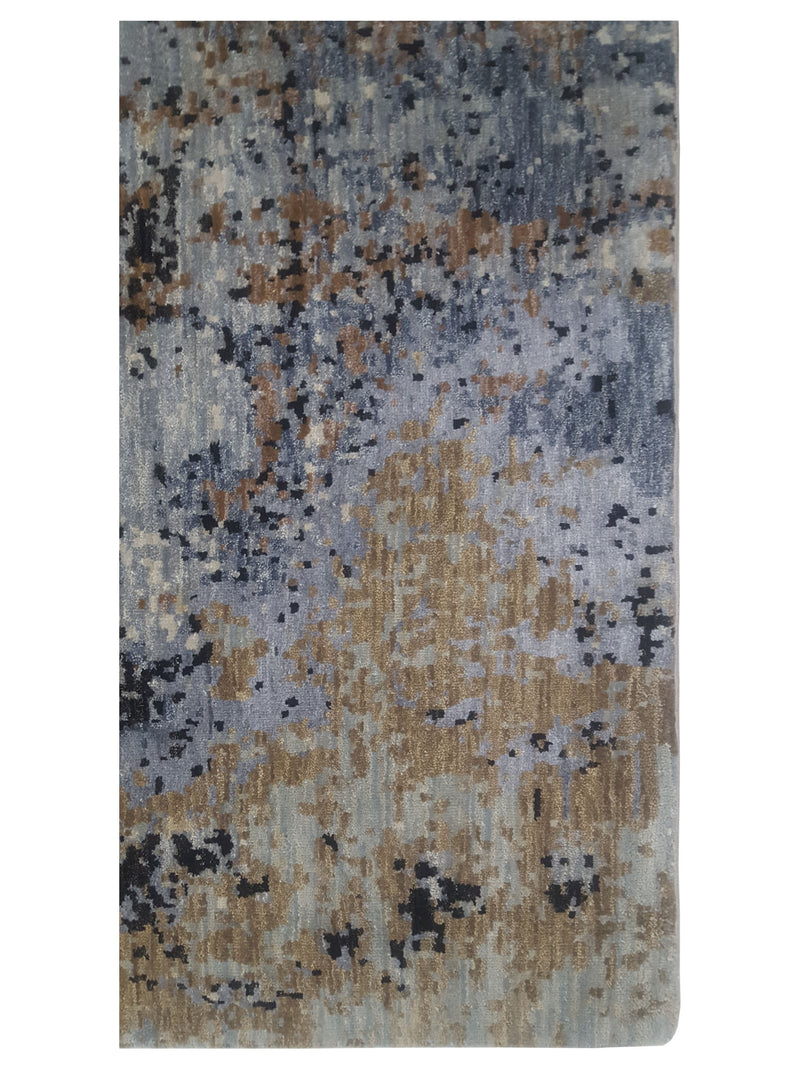 Pacific Galaxy 41759 Brown Multi Modern Hand Knotted Rug