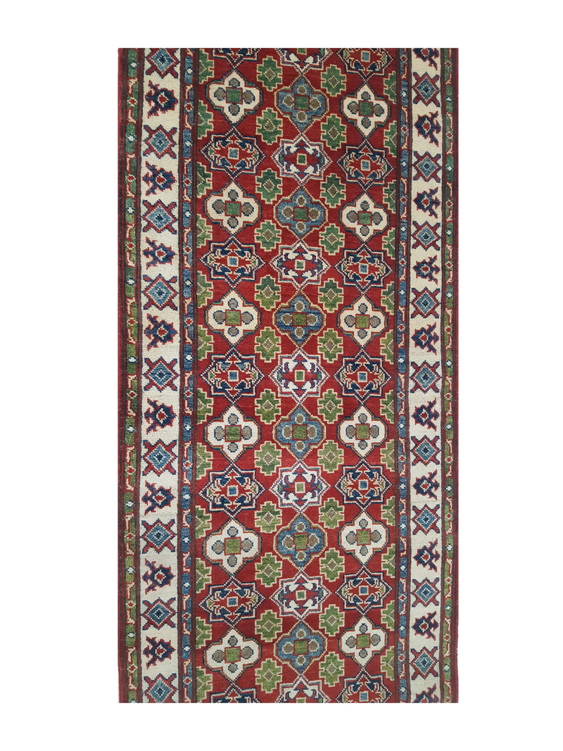 Pacific Kazak 41825 Red Ivory Traditional Hand Knotted Rug