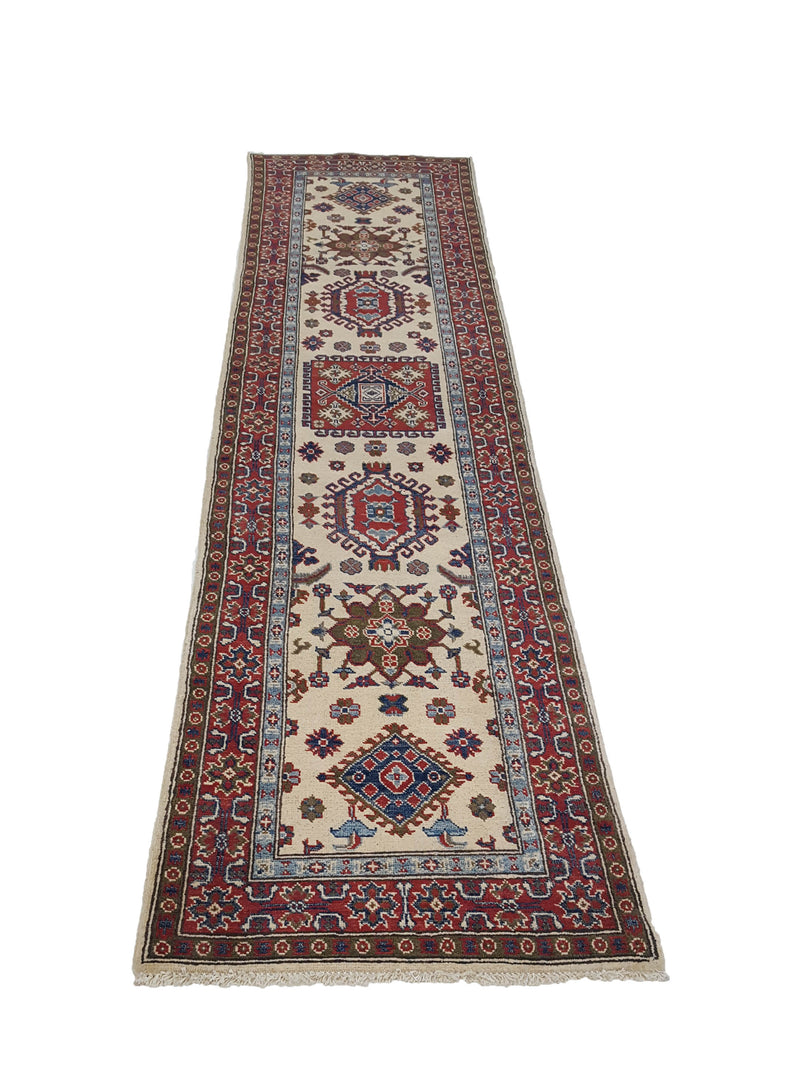Pacific Kazak 41829 Ivory Red Traditional Hand Knotted Rug