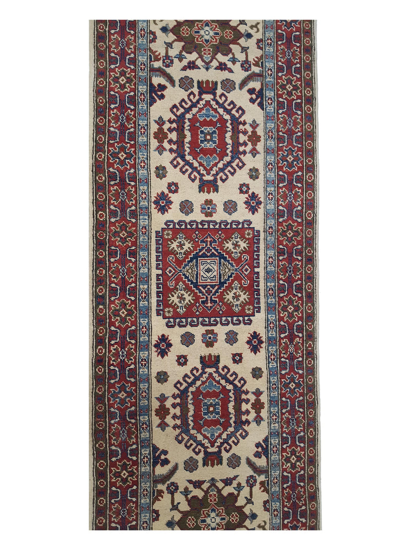 Pacific Kazak 41829 Ivory Red Traditional Hand Knotted Rug
