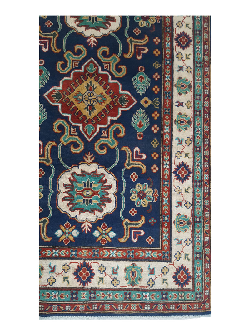 Pacific Kazak 41842 Navy Ivory Traditional Hand Knotted Rug
