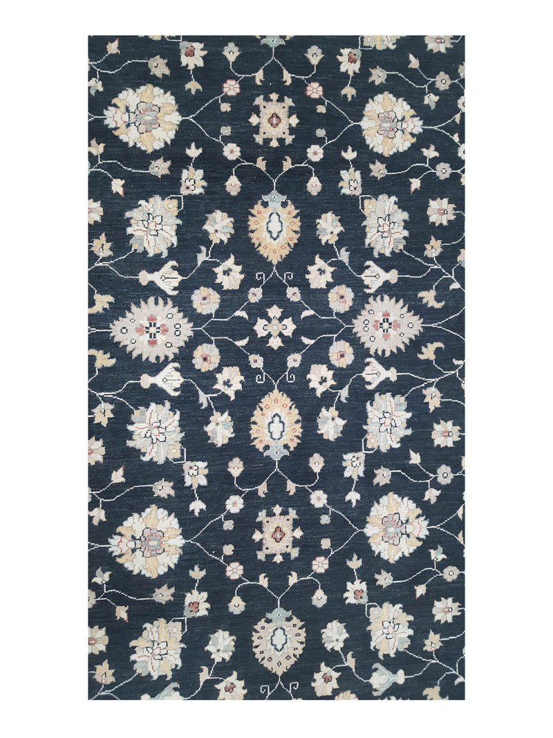 Pacific Ziegler 41885 Black Ivory Transitional Hand Knotted Rug