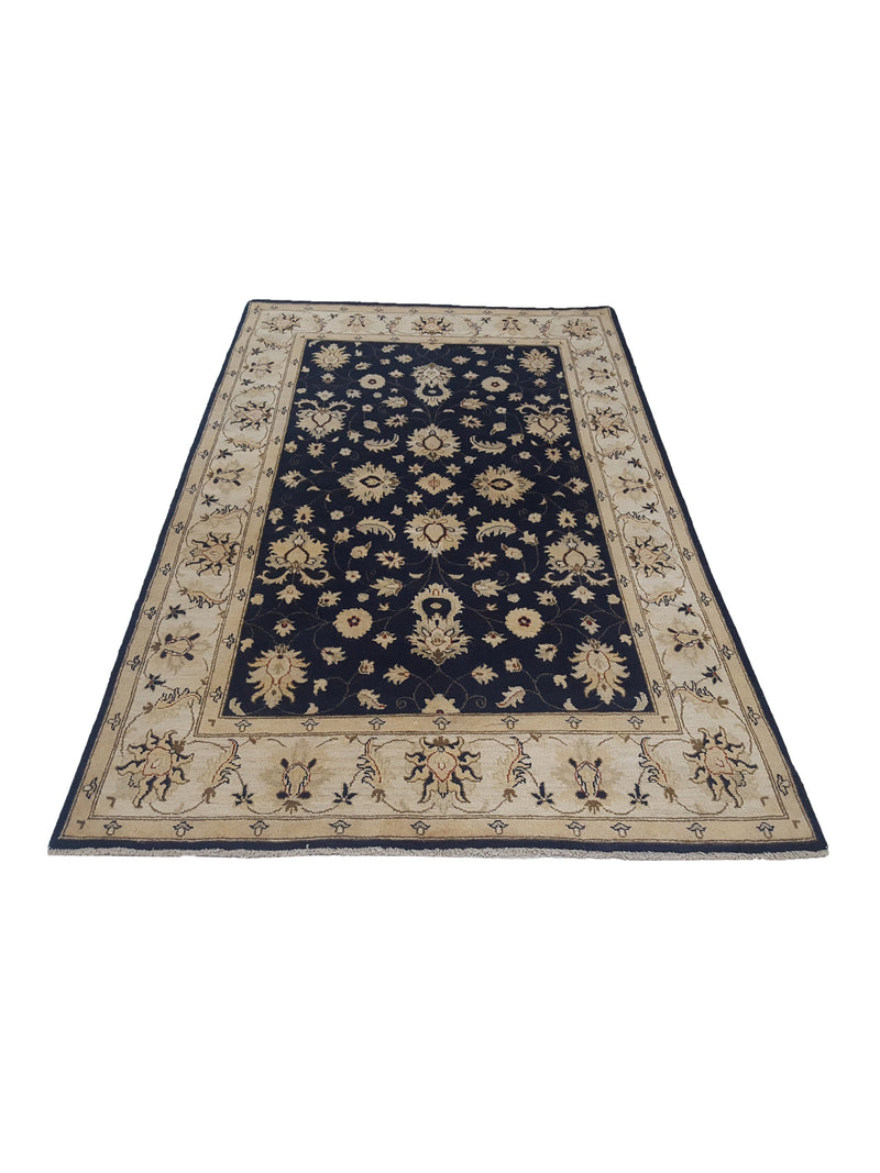 Pacific Ziegler 41892 Navy Ivory Transitional Hand Knotted Rug