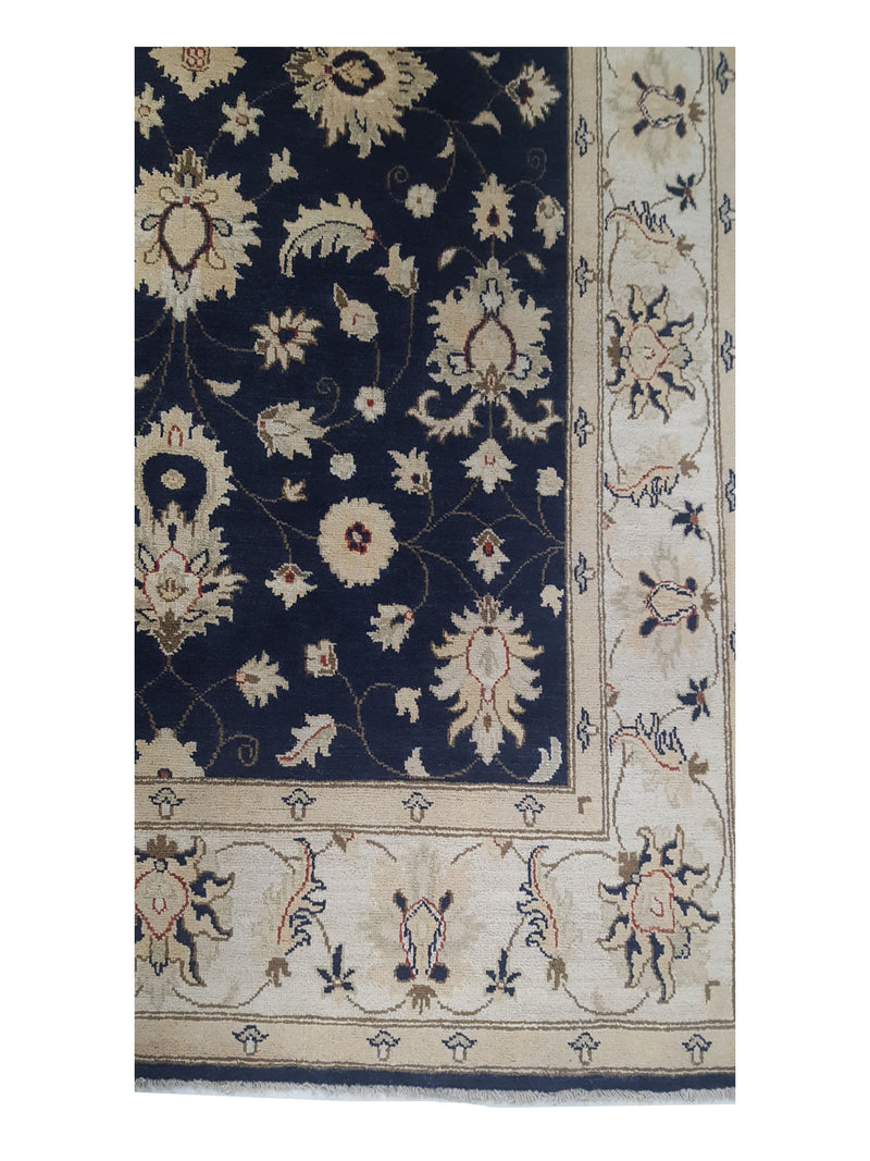 Pacific Ziegler 41892 Navy Ivory Transitional Hand Knotted Rug