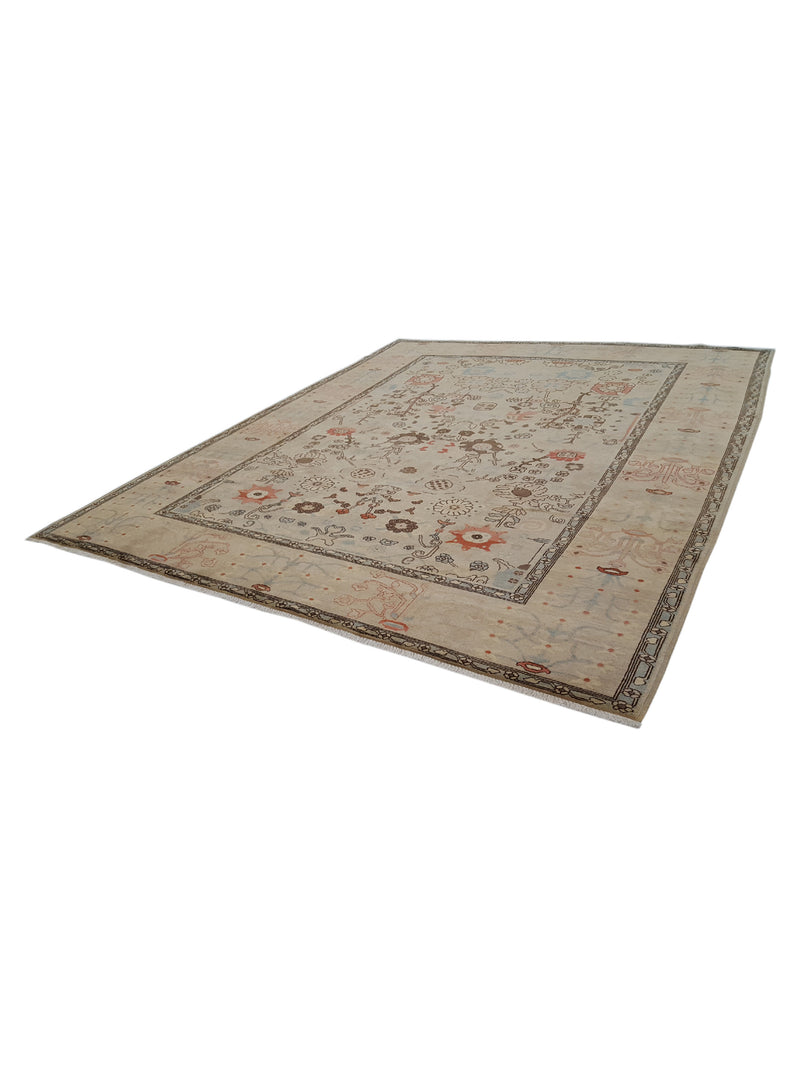 Pacific Ziegler 41916 Ivory Ivory Transitional Hand Knotted Rug