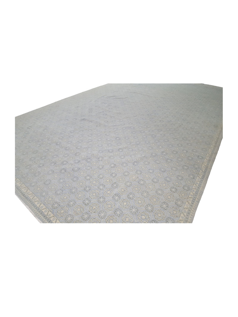 Pacific Khotan 41919 Sky Cream Transitional Hand Knotted Rug
