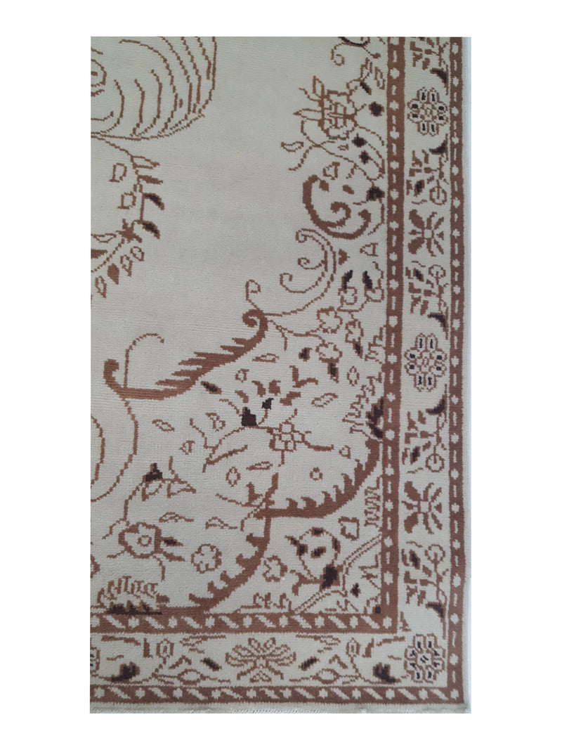 Pacific Khotan 41940 Cream Cream Transitional Hand Knotted Rug