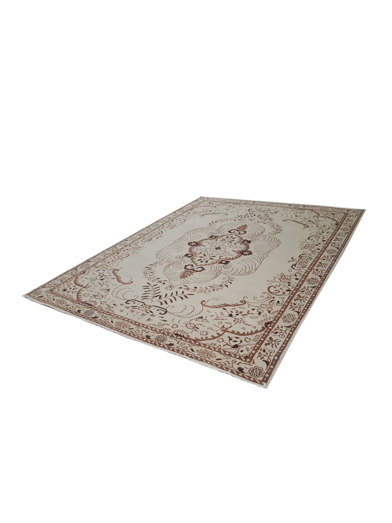 Pacific Khotan 41940 Cream Cream Transitional Hand Knotted Rug