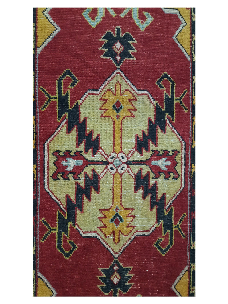 Pacific Anatolian 42019 Red Yellow Traditional Hand Knotted Rug