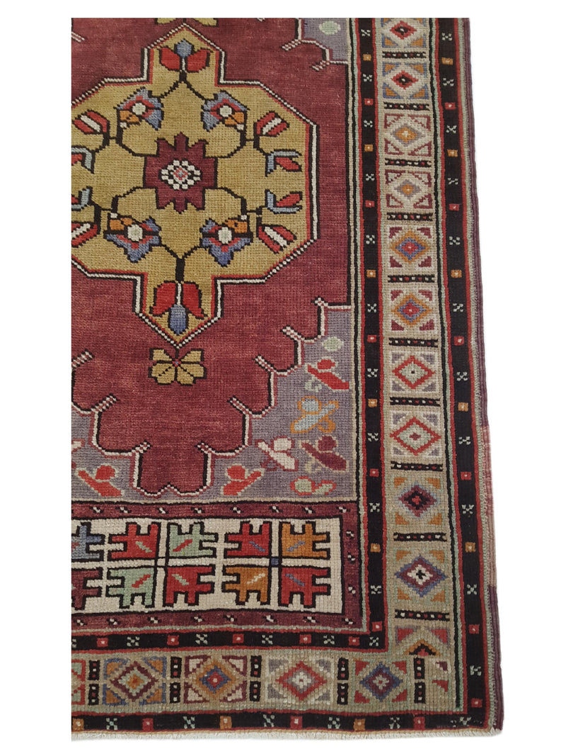 Pacific Anatolian 42030 Burgundy Multi Traditional Hand Knotted Rug