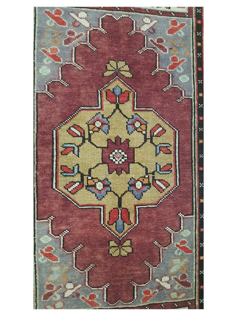 Pacific Anatolian 42030 Burgundy Multi Traditional Hand Knotted Rug