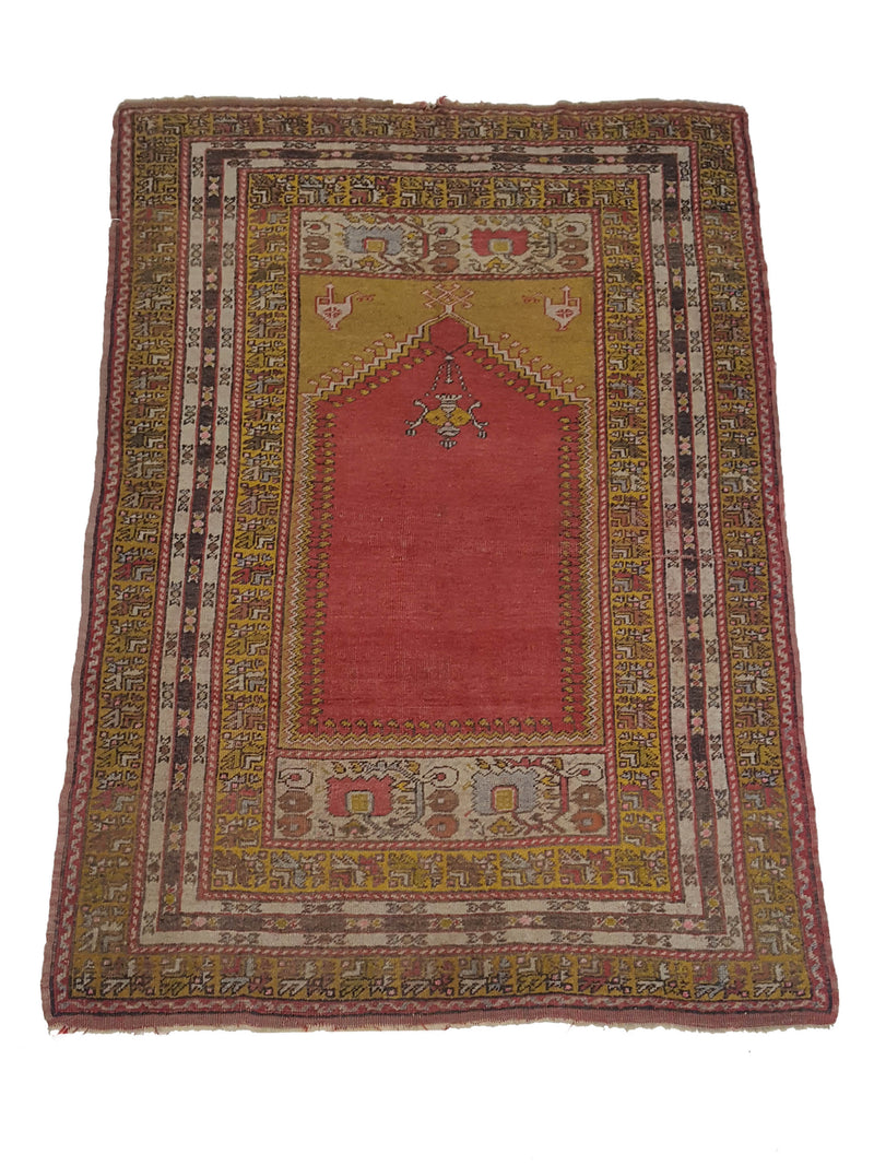 Pacific Anatolian 42032 Red Gold Traditional Hand Knotted Rug