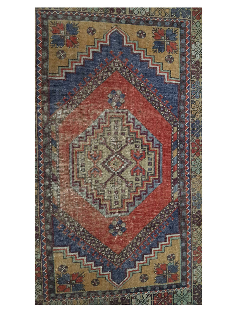 Pacific Anatolian 42044 Orange Multi Traditional Hand Knotted Rug