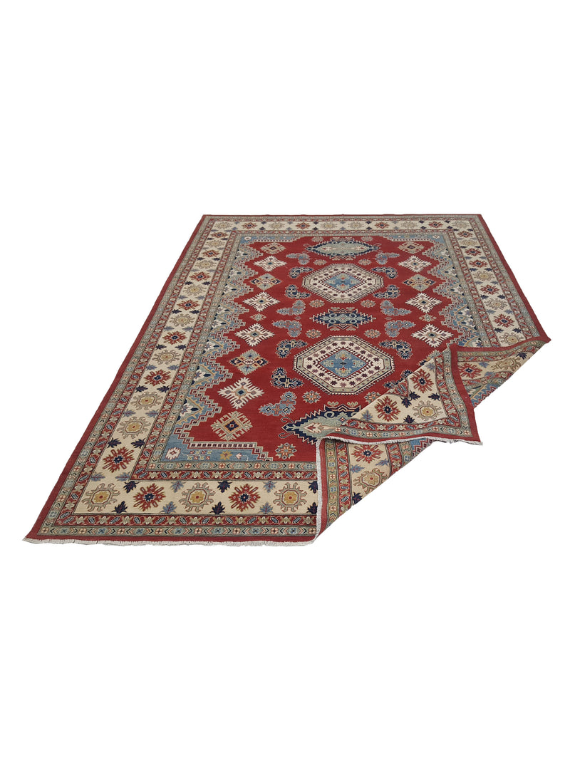 Pacific Kazak 42054 Red Ivory Traditional Hand Knotted Rug