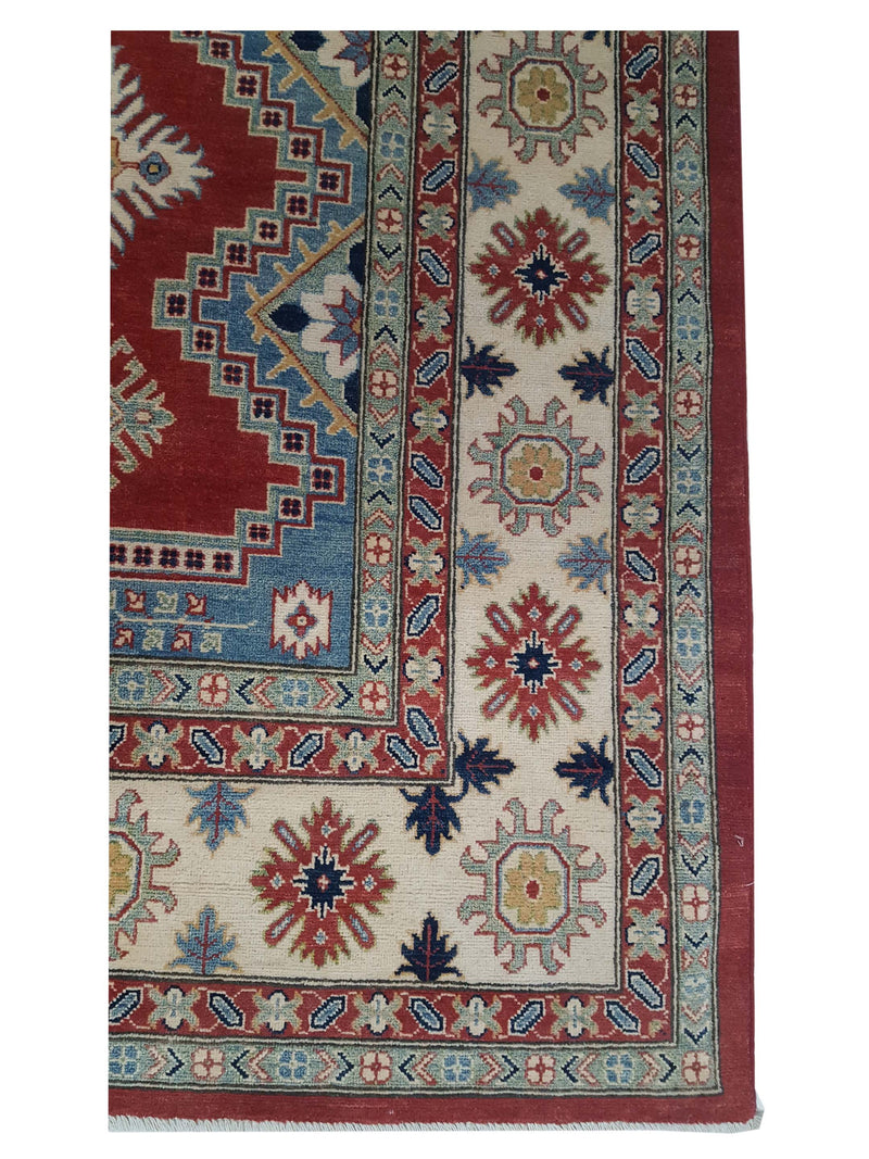Pacific Kazak 42054 Red Ivory Traditional Hand Knotted Rug