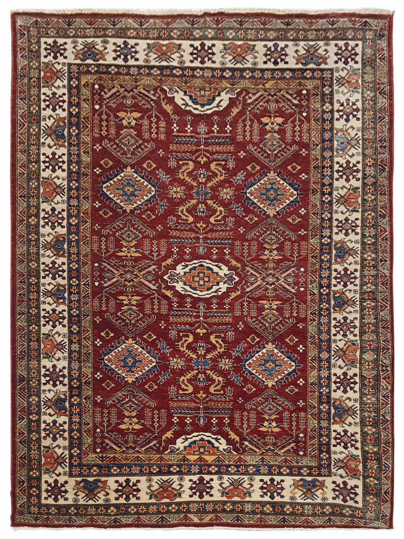 Pacific Kazak Super Red Ivory Traditional