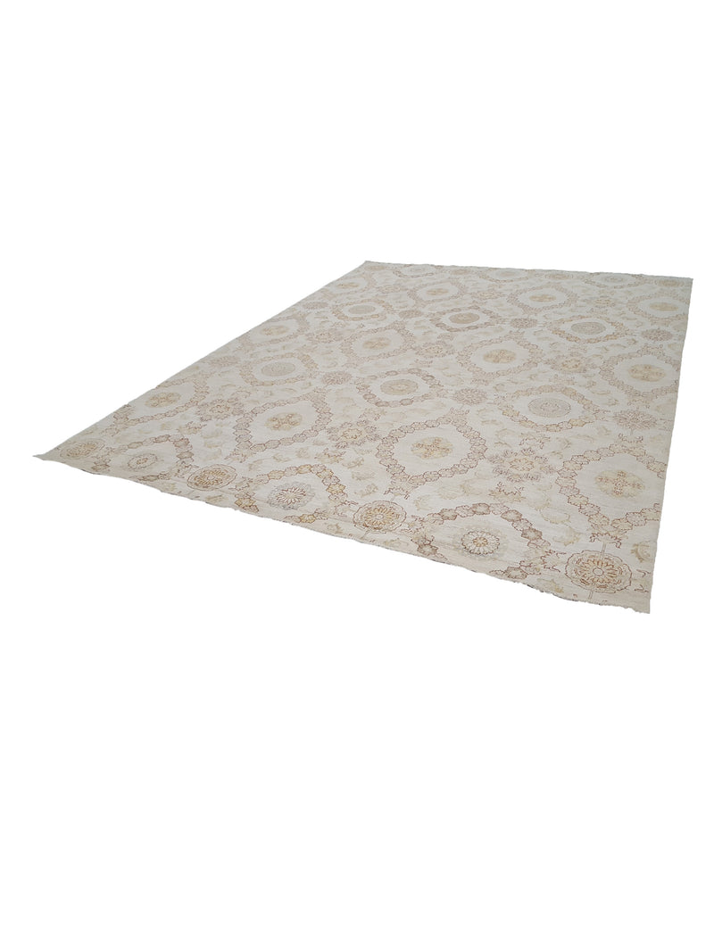 Pacific Ziegler 42151 Ivory Ivory Transitional Hand Knotted Rug