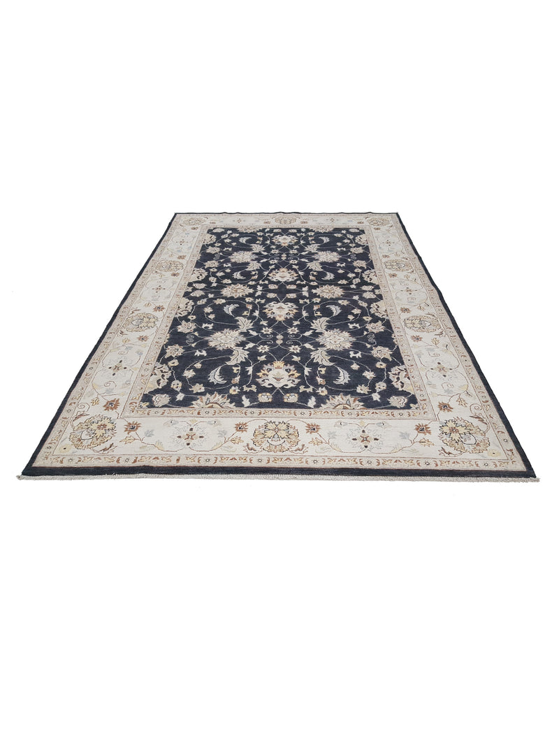 Pacific Ziegler 42157 Black Ivory Transitional Hand Knotted Rug