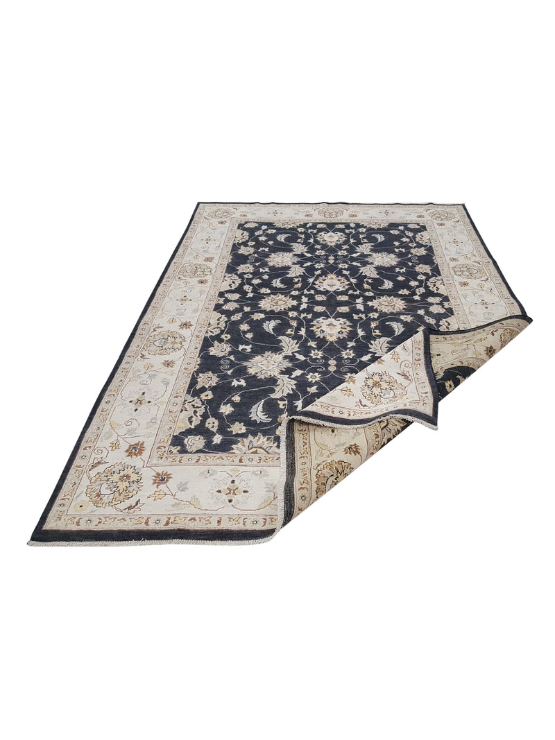Pacific Ziegler 42157 Black Ivory Transitional Hand Knotted Rug