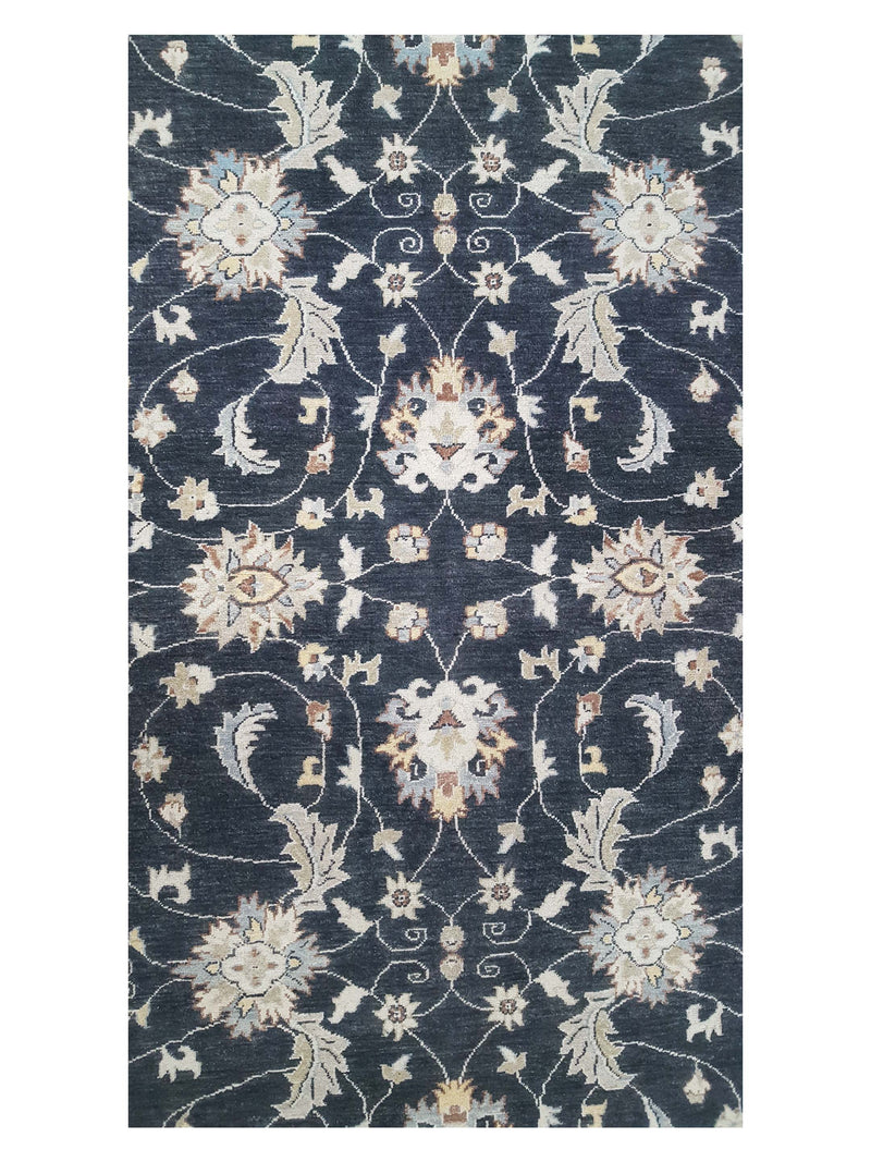 Pacific Ziegler 42157 Black Ivory Transitional Hand Knotted Rug