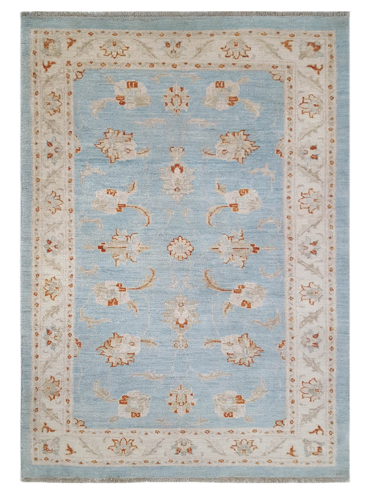 Pacific Ziegler Teal Ivory Transitional