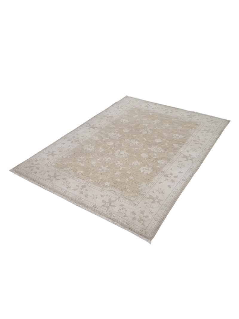 Pacific Ziegler 42231 Brown Ivory Transitional Hand Knotted Rug