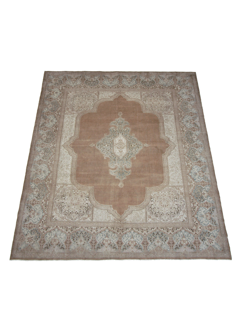 Pacific Kerman 42244 Beige Brown Traditional Hand Knotted Rug
