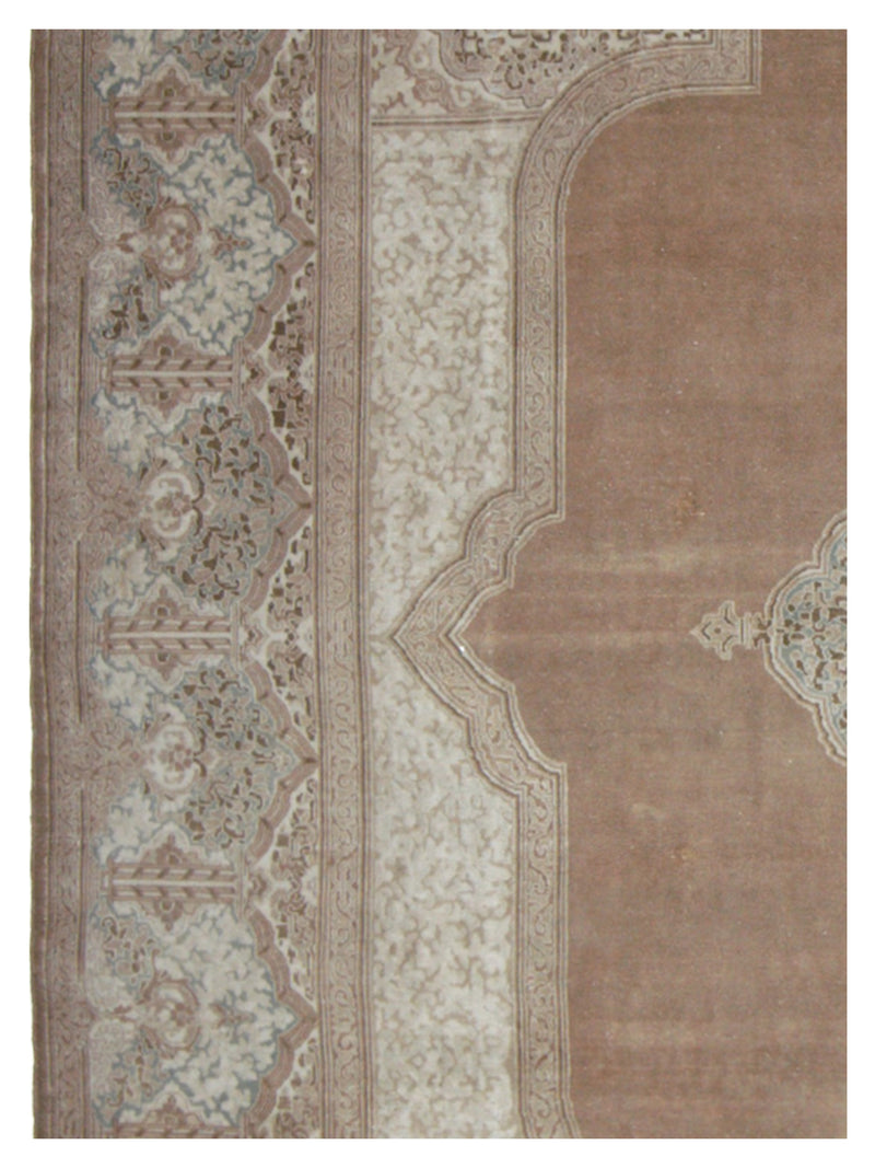 Pacific Kerman 42244 Beige Brown Traditional Hand Knotted Rug