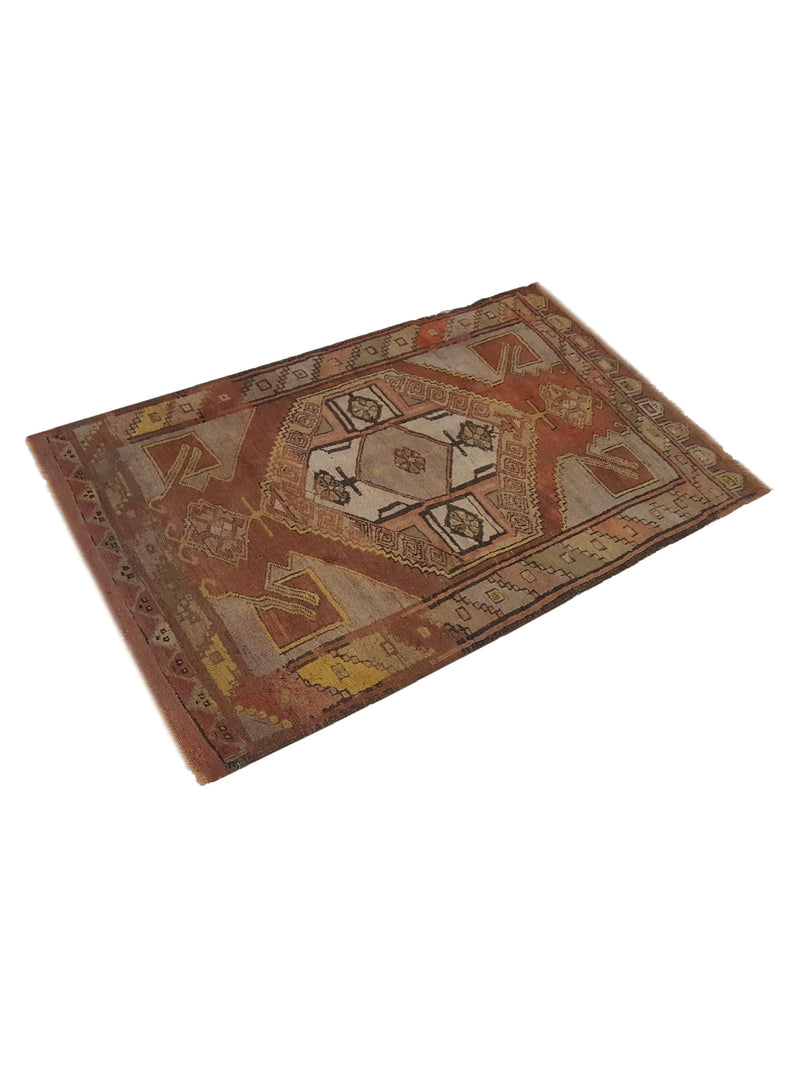 Pacific Anatolian 42264 Coral Multi Traditional Hand Knotted Rug