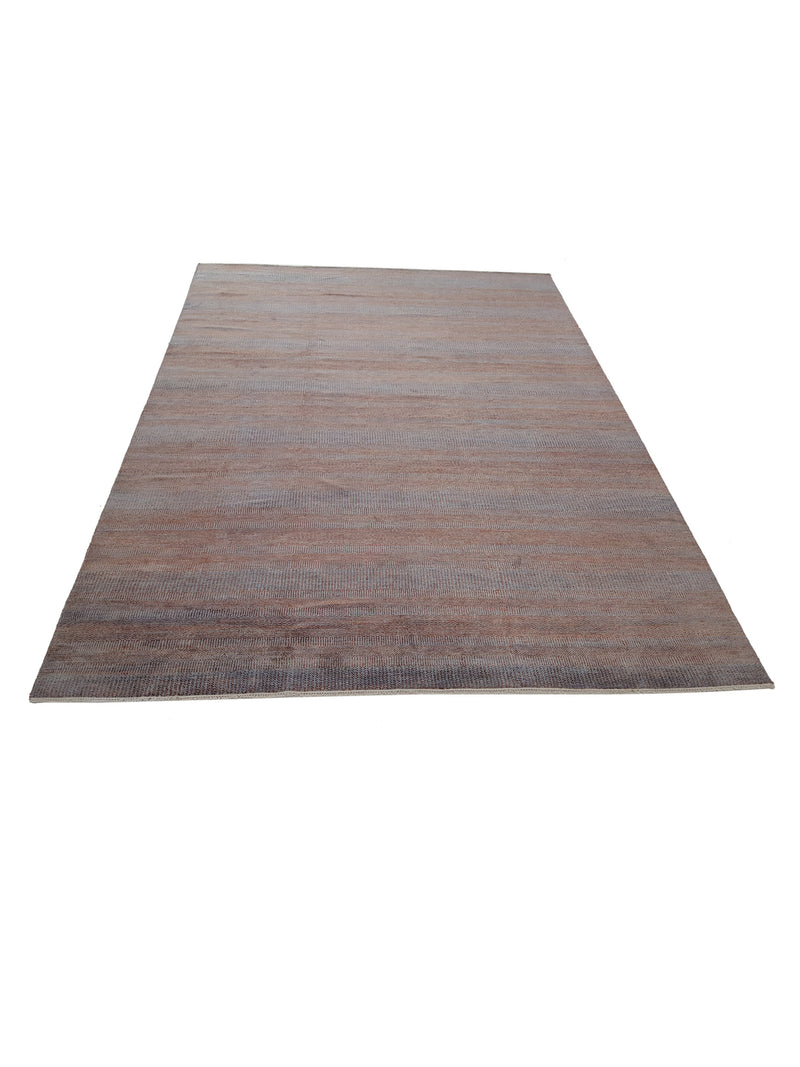 Pacific Flute 42269 Rust Blue Grey Modern Hand Knotted Rug