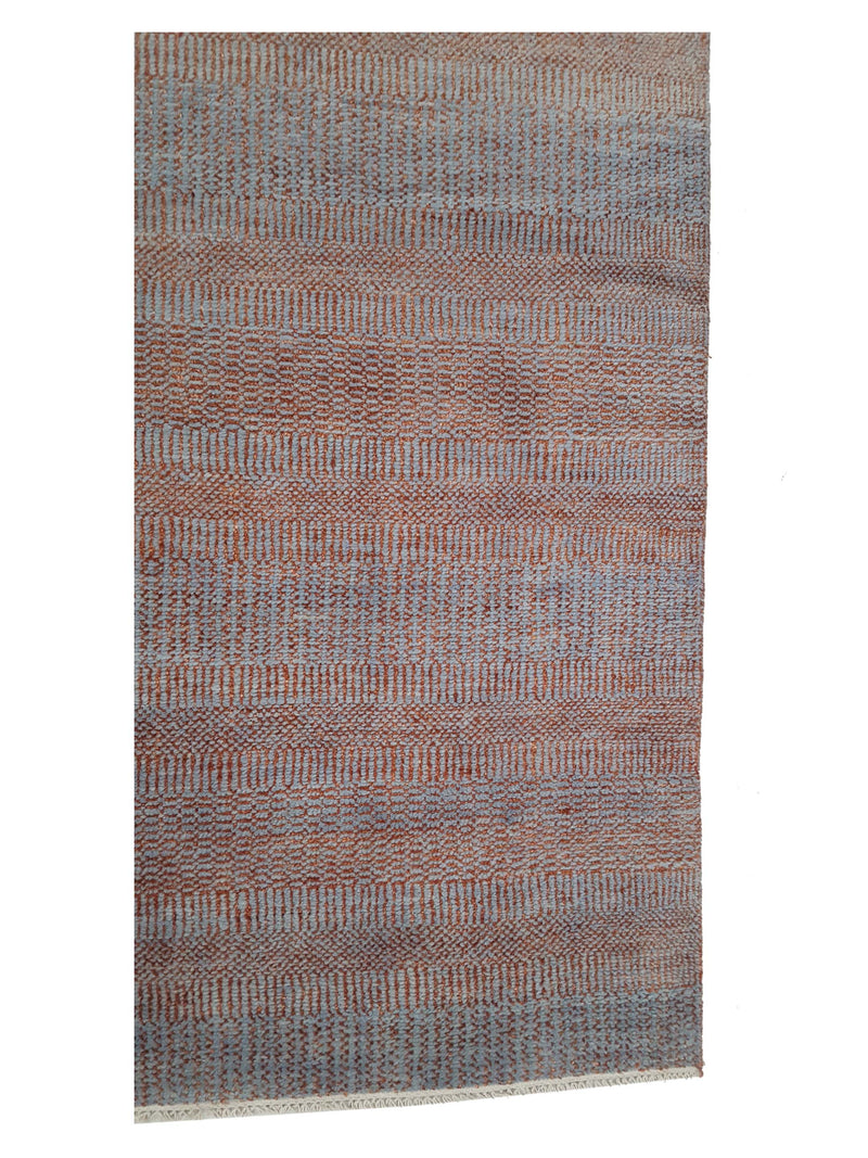 Pacific Flute 42269 Rust Blue Grey Modern Hand Knotted Rug