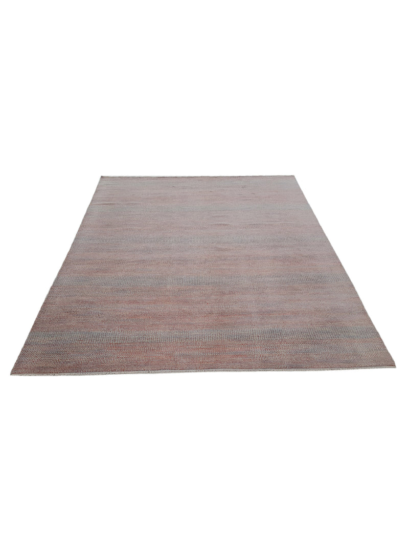 Pacific Flute 42280 Pink Lt.Grey Modern Hand Knotted Rug