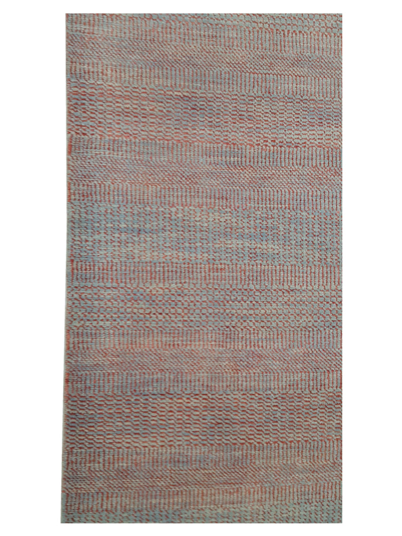 Pacific Flute 42280 Pink Lt.Grey Modern Hand Knotted Rug