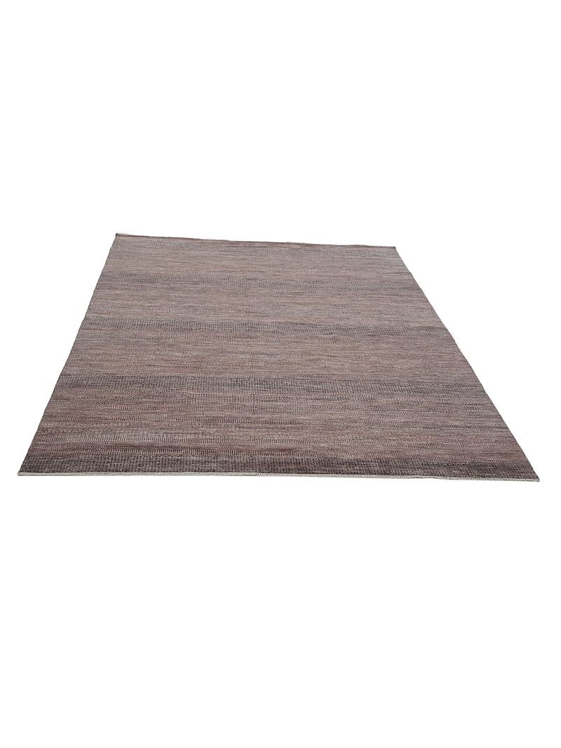 Pacific Flute 42299 Rust Grey Modern Hand Knotted Rug