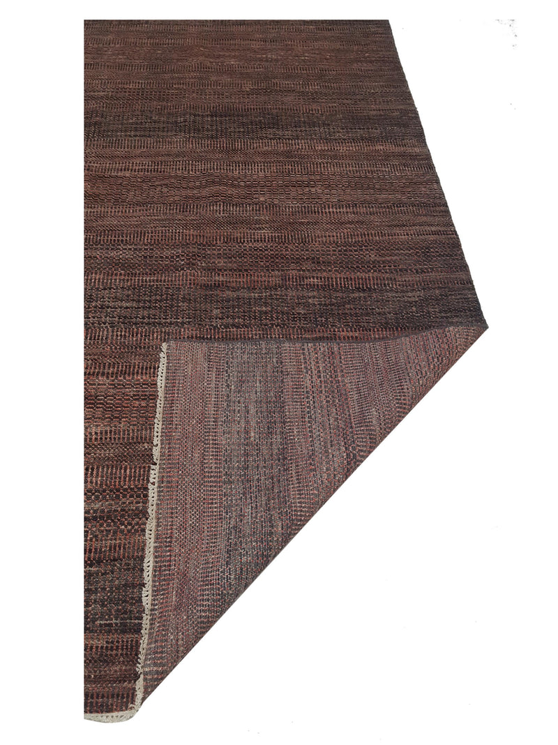 Pacific Flute 42299 Rust Grey Modern Hand Knotted Rug