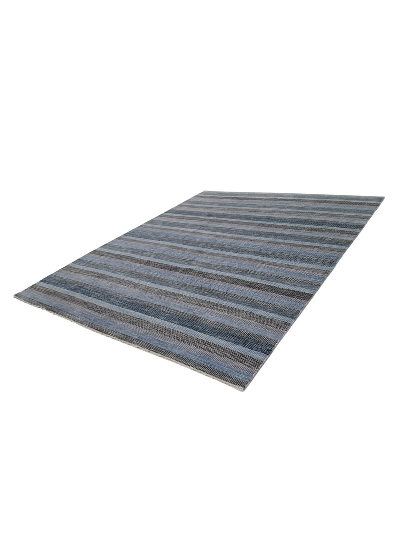 Pacific Flute 42300 Multi Blue Modern Hand Knotted Rug
