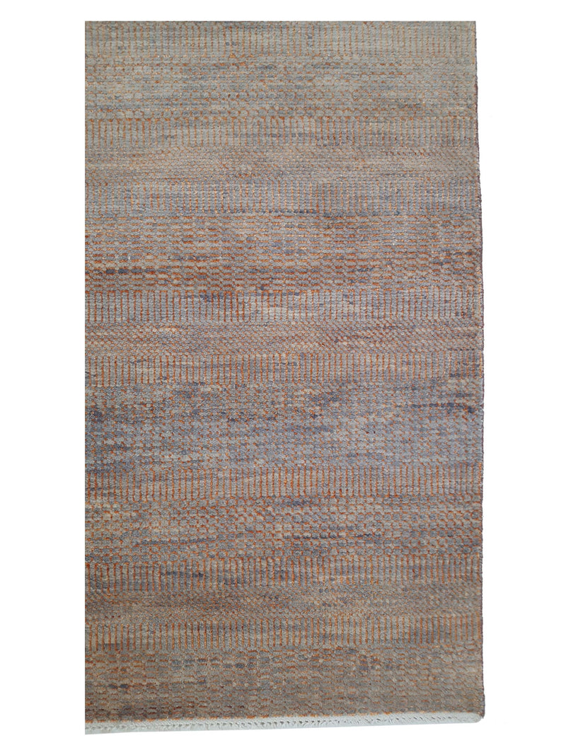 Pacific Flute 42321 Rust Grey Modern Hand Knotted Rug