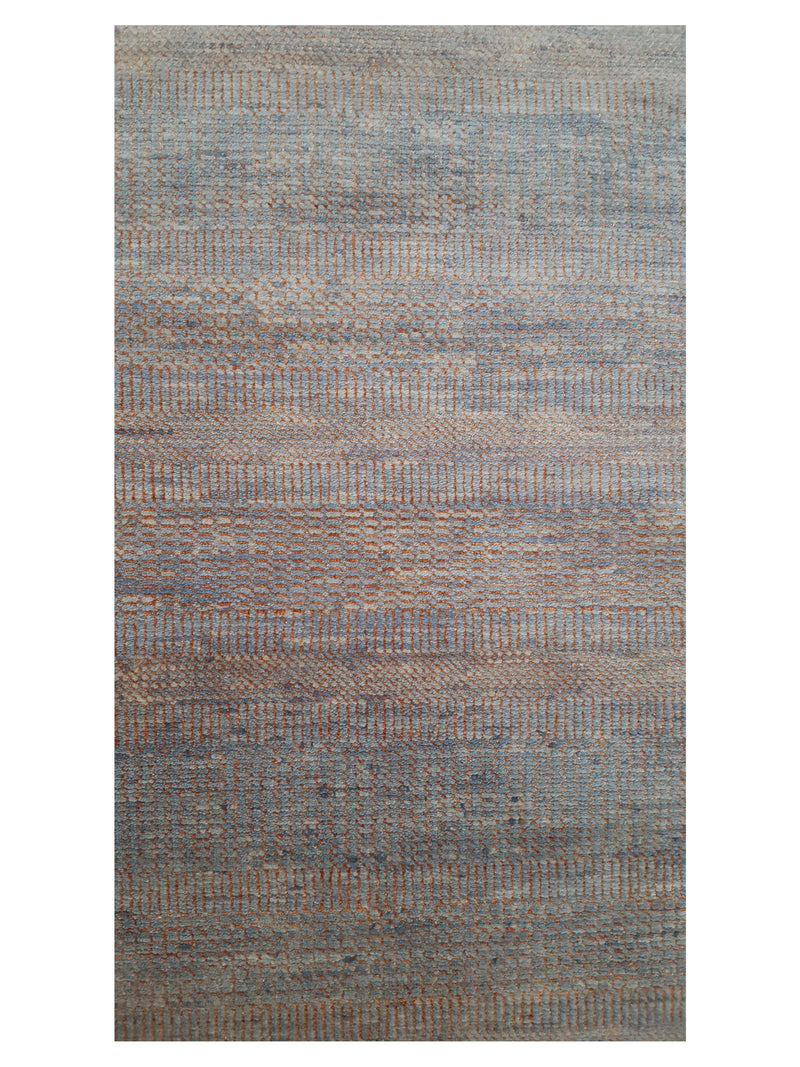Pacific Flute 42321 Rust Grey Modern Hand Knotted Rug