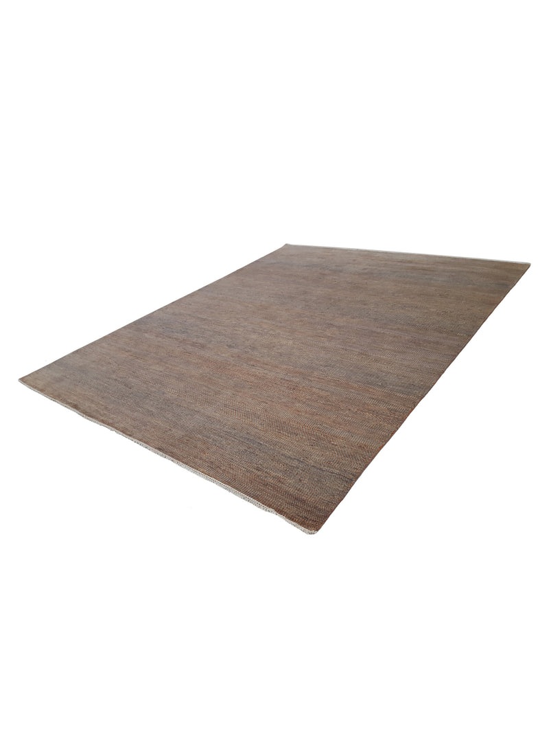 Pacific Flute 42321 Rust Grey Modern Hand Knotted Rug